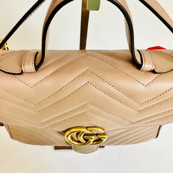 NWOT AUTH GUCCI GG MARMONT SMALL TOP HANDLE SATCHEL SHOULDER BAG 498110.204991 - Picture 6 of 14